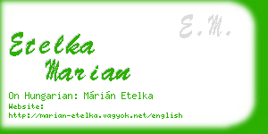 etelka marian business card